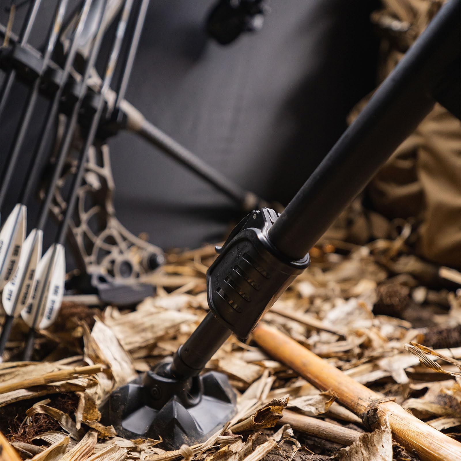 Muddy Swivel Ground Seat with Adjustable Legs - Durable Foldable Portable Hunting Outdoor 360 Degree Flex-Tek Seat with Integrated Armrests & Removable Carry Strap, 300 Lbs. Maximum Capacity - Image 6